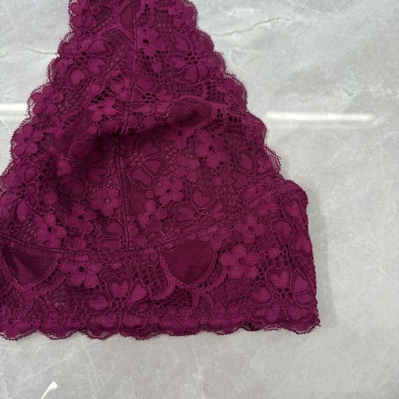 Women’s Intimately Free People Floral Lace Halter V-Neck Bralette Adjustable XL - Picture 4 of 16